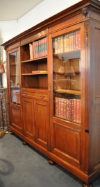 Antieke kast / Hollandse deels open boekenkast bibliotheekkast ca. 1890 (No.86603)