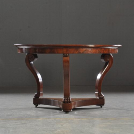 Antieke tafel / Ronde Hollandse mahonie tafel ca. 1820  (No.460246)