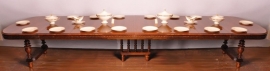Antieke tafel / Franse coulissentafel 4,55 m. in noten ca. 1875 (No.470404)