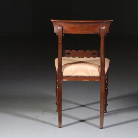 Antieke stoelen / Stel van 6 mahonie stoelen ca. 1930 incl. nieuwe bekleding naar wens (No.882361)