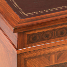 Oesterfineer ingelegd bureau met bureau stoel in bekleding naar wens (No.320435)#