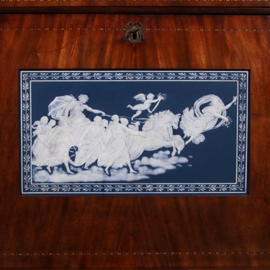 Neoclassicistische Secretaire met blauw-wit en wit biscuit ca. 1790 (No.260645)