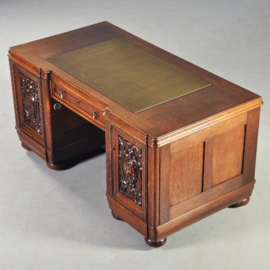 Antieke bureaus / Art Deco bureau met groen ingelegd schrijfblad ca. 1910 (No.172601)