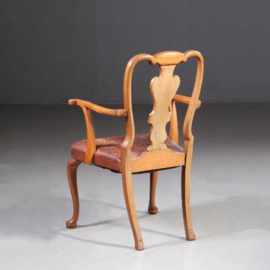 Antieke stoelen / Stel van 8 eetkamerstoelen 2 met armleuningen  ca. 1920 prijs incl bekleding naar wens (No.641554S)
