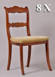 antieke stoelen / stel van 8 antieke Hollandse mahoniehouten stoelen ca. 1825 (No.463408)