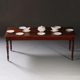 Lange tafel in essenhouten  werktafel of keukentafel in prachtige oude kleur [No.211730)
