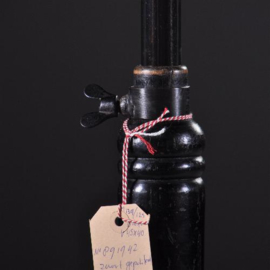 Antieke bijzettafels / In hoogte verstelbare lampetafel ca. 1880 zwart gepolitoerd  (No.891942)