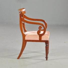 Antieke stoelen / Stel van 2 mahonie biedermeier armstoelen  ca. 1865  (No.391353)