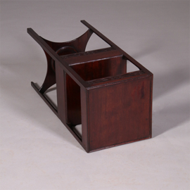 Etagiere nachtkastje Engelse bedside tabel of nightstand in mahonie met lade ca 1820 (No.452430)
