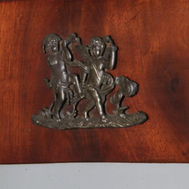 Antieke spiegel / Kleine Empire spiegel ca. 1815 met bronzen putti in de kroon (No.432341)