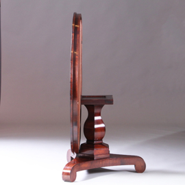 Grote ronde tafel tilttop bloemmahonie ca 1870 voor ruim 6 personen (No.991955)