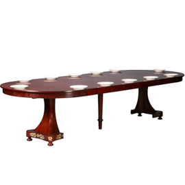 Empire coulissetafel met sluierpoot en verguld brons ca 1810 Hollands (No.910840)