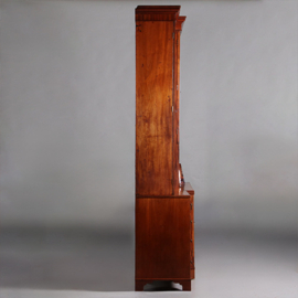 Zeer grote bibliotheekkast ca 1800 Breakfront met 6 deuren en 6 laden en open vak (No.232015)