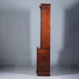 Grote break front Bibliotheekkast  met 6 deuren en 12 laden ca 1900 (No.422410)