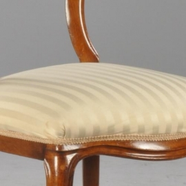 Antieke stoelen / stel van 8 Hollandse Willem III stoelen ca. 1870 incl bekleding naar wens (No.771831)