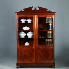 Boekenkast voor een wiskundige in massief mahonie ca 1840 Hollands (No.271730)