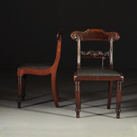 Antieke stoelen / Stel van 6 Vicoriaanse stoelen ca. 1850 mahonie (No.332031)