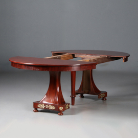 Empire coulissetafel met sluierpoot en verguld brons ca 1810 Hollands (No.910840)