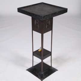 Metalen plantentafel Frans art deco ca 1925 - Wintertuin tafel of statafel (No.322110)