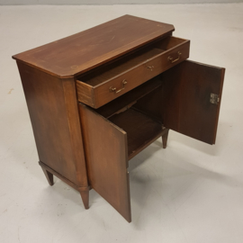 Antieke kast / Hollands mahonie Penantkastje ca. 1810 zeer klein strak   (No.340111)
