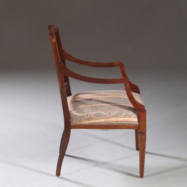 Stel armstoelen met zeer fraai ingelegde medaillons ca 1900 incl stoffering naar wens (No.212805)