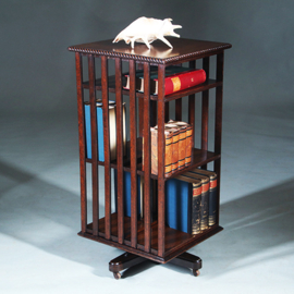 Boekenmolen of revolving bookcase ca 1900 Engeland eikenhout (No.271710)