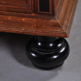 Antieke kast / Hollandse panelenkast ca . 1850 in Renaissance stijl eiken met ebben (No.911152)