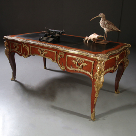 Antieke bureaus / Zeer grote schrijftafel of bureau plat in Louis Quinze stijl  ca 1930 (No.870960)