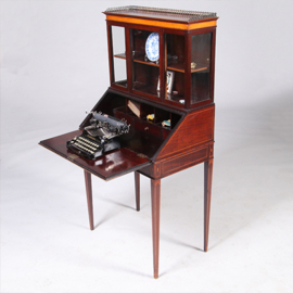 Damessecretaire met vitrine en rijk ingelegde schrijfklep (No.331505)