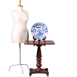 Vierkante mahonie tilttoptable wijntafel vroeg Victoriaans ca 1850 (No.450305)