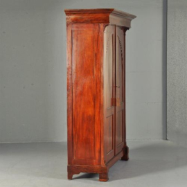 Antieke Kast / Strakke Hollandse poortkast of notariskast ca. 1820 in mahonie (No.110563)