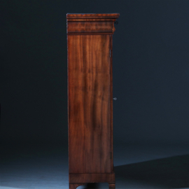 Biedermeier boekenkastje met getoogde ruiten uitneembare bespanning ca 1830 mahonie (No.280320)