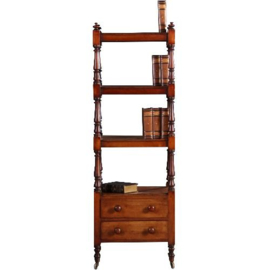 Antieke bijzettafels / Zeer hoge Victoriaanse library stand / "what not" / etagere 1870 mahonie  (No.611565)