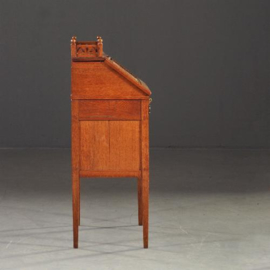 Antieke bureaus / Hollandse damessecretaire ca. 1900 met jugendstil inlegwerk op de klep (No.200254)