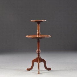 Antieke bijzettafels / Dumb waiter of stomme knecht in mahonie gemerkt Pander ca. 1920  (No.681134)