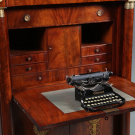 Empire secretaire abattant of klepbureau in mahonie met brons (No.260640)