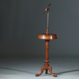 Gentlemens shaving stand hoogte verstelbaar en roterend opbergvak ca 1875 (No.271720)