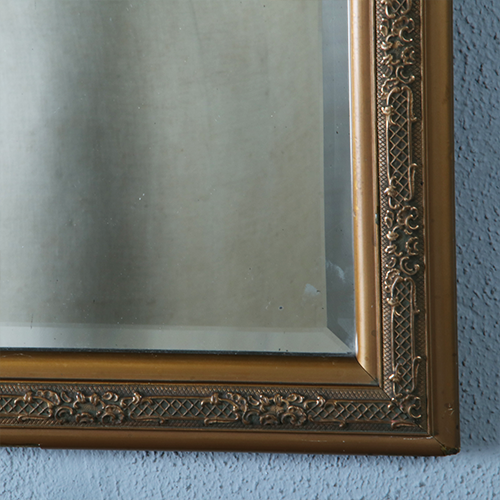 Smalle Hollandse schouwspiegel met romantische prent (No.290814) - 1.12 m. Hoog