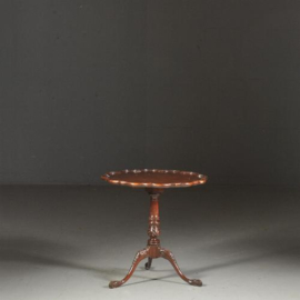 Antieke bijzettafels / Wijntafels / Engelse ronde mahonie tilttoptable ca. 1860 (No.511586)