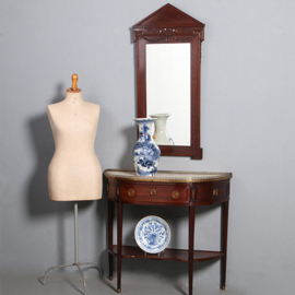 Lodewijk XVI wandtafel met marmer blad met bronzen galerijtje ca 1790 (No.260670)