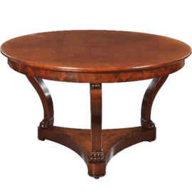 Antieke tafel / Ronde Hollandse mahonie tafel ca. 1820  (No.460246)