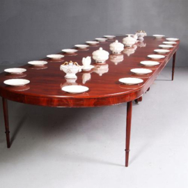 Antieke tafel / brede coulissentafel voor 20 personen Biedermeier ca. 1825 mahonie (No.693144)