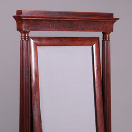 Hollandse Biedermeier passpiegel kantelbaar origineel glas ca 1825 (No.412025)