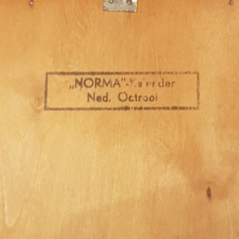 Antiek Varia / "Norma" Ned. Octrooi eeuwigdurende kalender ca. 1920 in hout  (No.281201)
