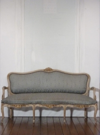 Frans bankstel 2 fauteuils en een bank wit laqué  (No.10903)