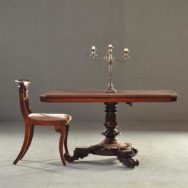 Antieke tafel / Eetkamertafel  Victoriaanse palissander tilttoptable ca. 1850 (No.222426)