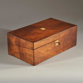 Antiek varia / Antieke campaign / writingbox of Schrijfkist zwart leer ca. 1825 (No.998761)