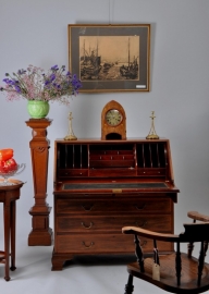 Antieke bureaus / Klepsecretaire Maple & Co in mahonie prachtig interieur ca. 1905 (No.78329)
