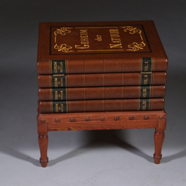 Als een "Victorian Faux Book Trunk" in het Nederlands Schijnboekenkistje  "Geheim Der Natuur" ca 1890 (No.222105)