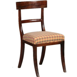 Antieke stoelen / Stel van 6 Engelse mahonie stoelen ca. 1930 incl. stoffering naar wens (No.562223)